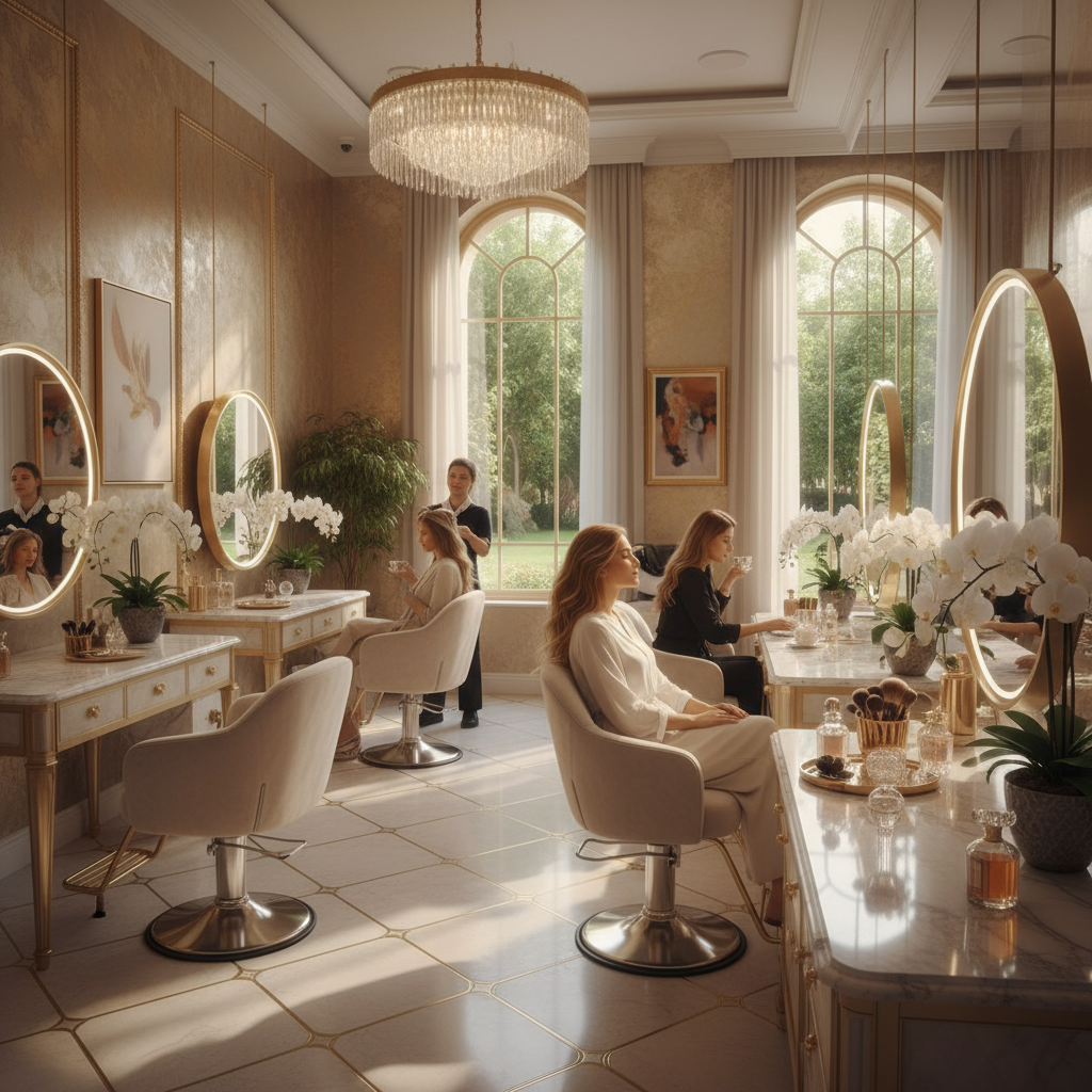 سالن زیبایی لاکچری زعفرانیه: تجربه لوکس بی‌نظیر برای بانوان VIP