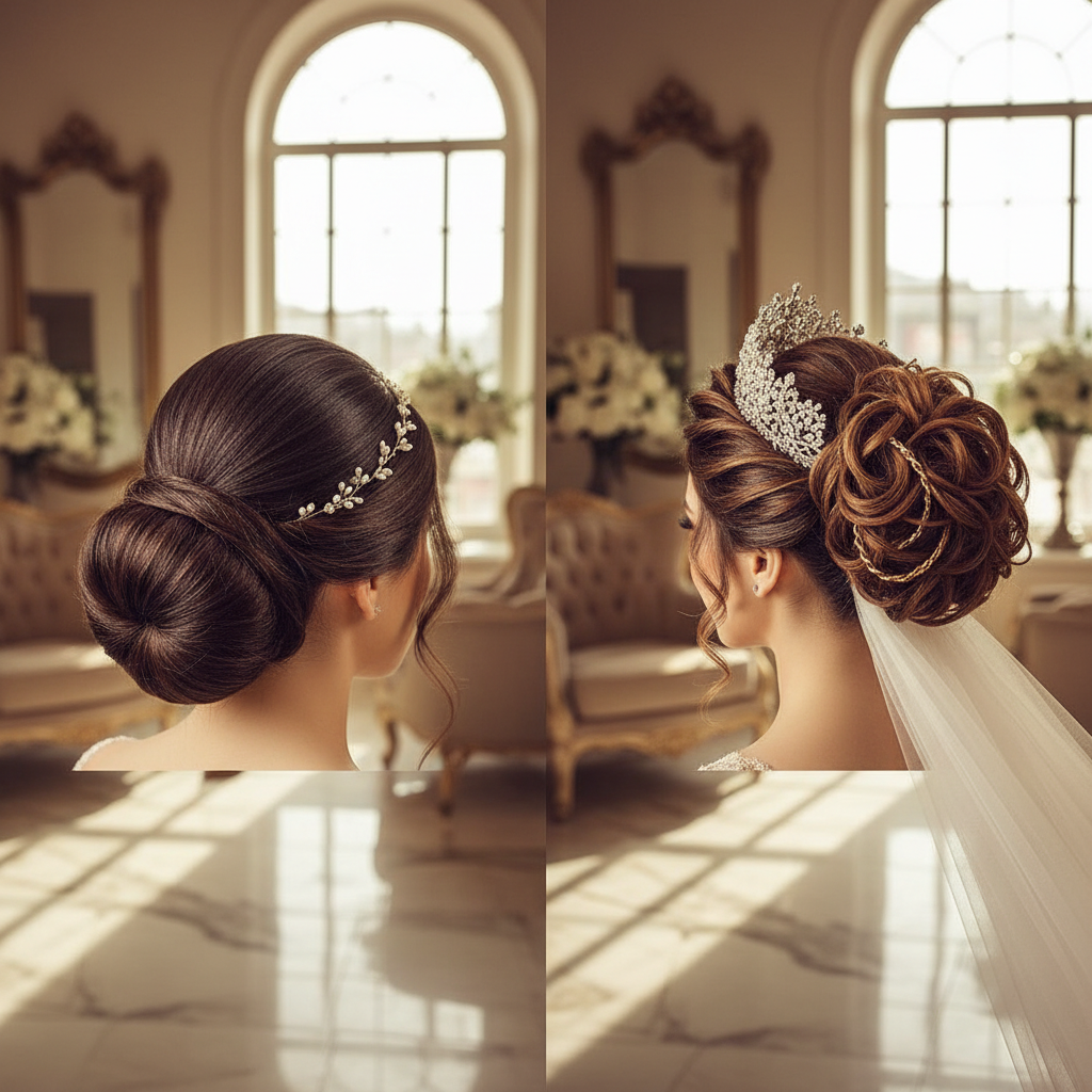 ترندهای شنیون عروس ۲۰۲۵: از سادگی تا شکوه سلطنتی