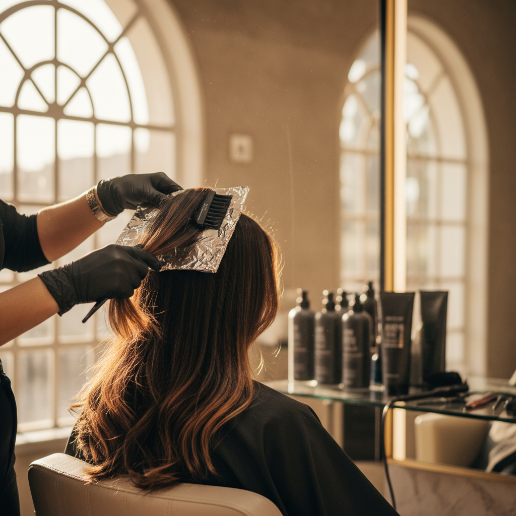 تکنیکهای رایج رنگ و مش مناسب موهای تیره