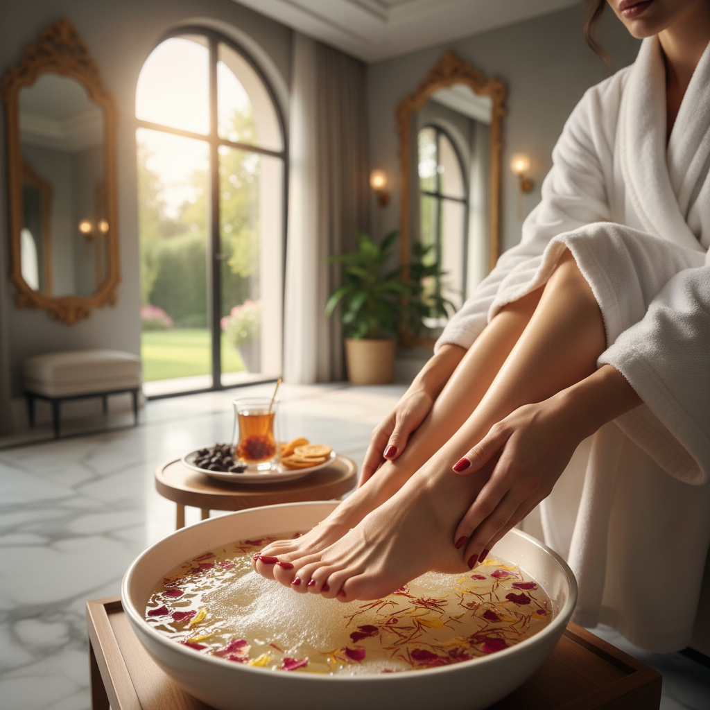 پدیکور لاکچری زعفرانیه: تجربه‌ای VIP برای پاهایی بی‌نظیر و روحیه شاداب