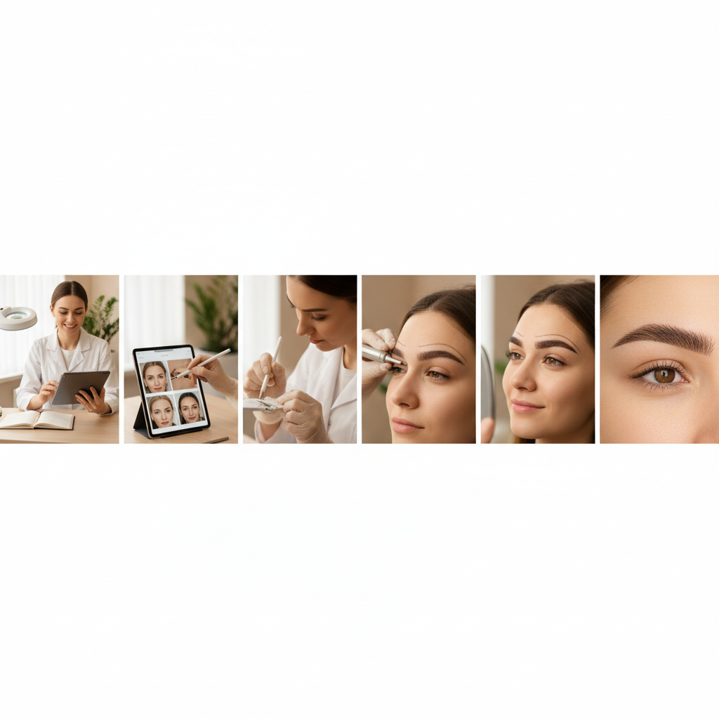 مراحل فیبروز ابرو حرفه‌ای: از مشاوره تا نتیجه نهایی