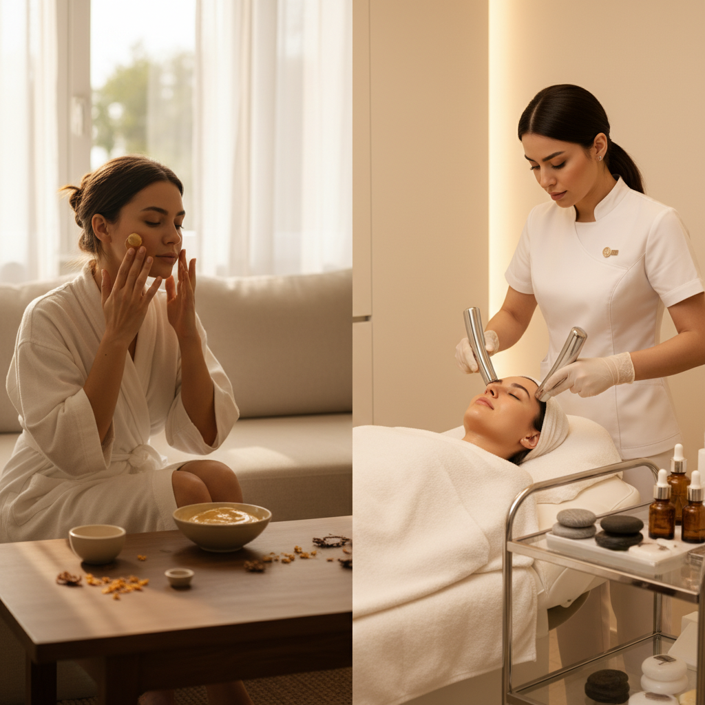 تفاوت ماساژ صورت خانگی با ماساژ حرفه‌ای