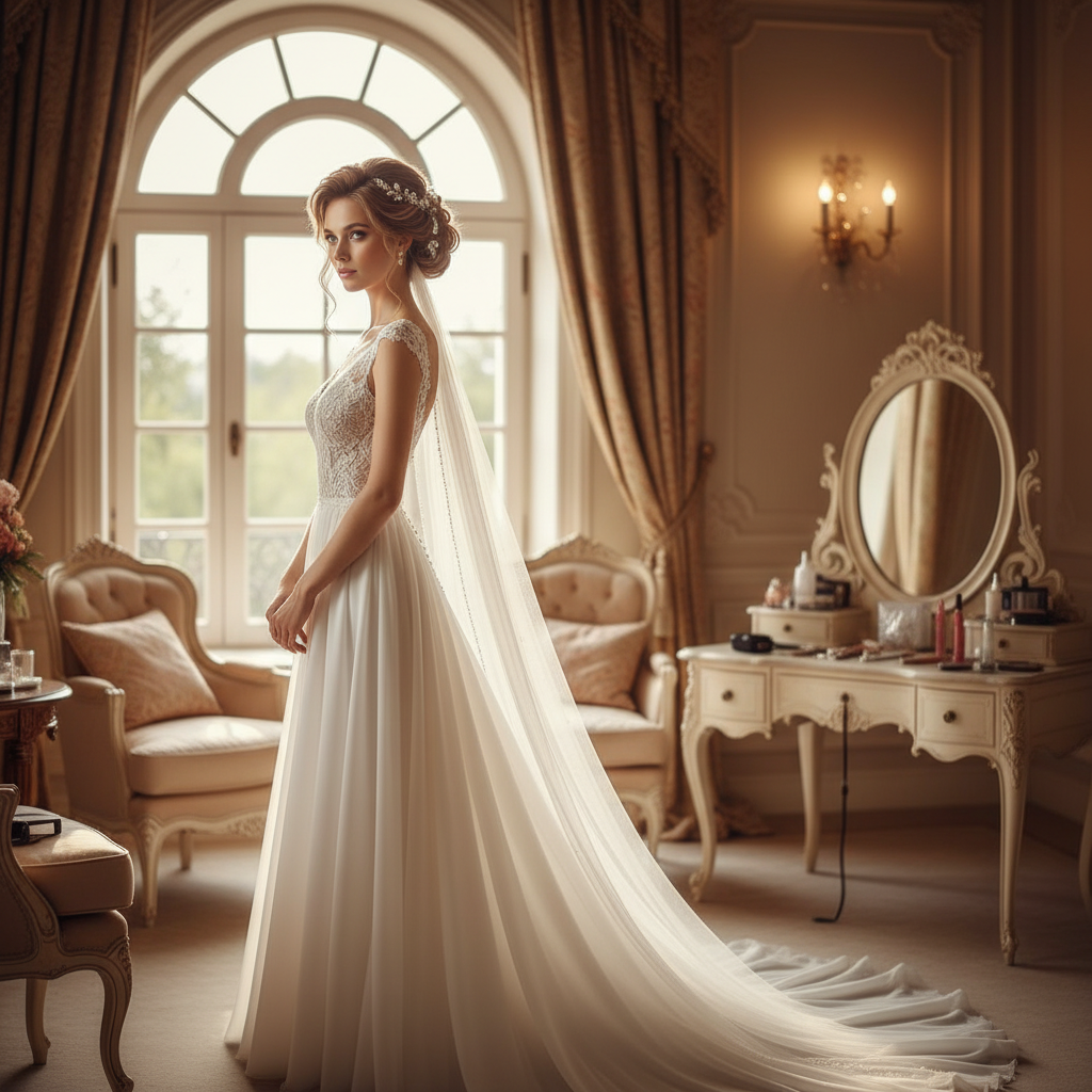 انتخاب شنیون متناسب با فرم صورت و مدل لباس عروس