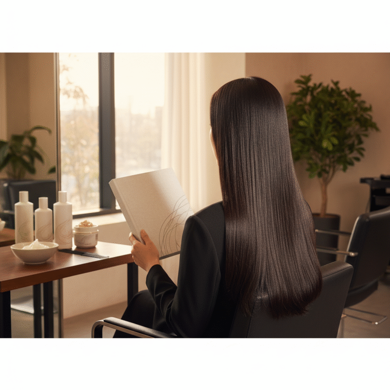 ریباندینگ کره‌ای: راهنمای کامل صافی ابریشمی موهای فر و مجعد