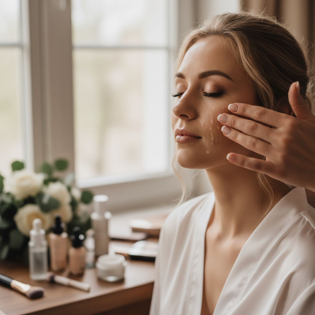 آمادگی پوست قبل از میکاپ عروس اروپایی