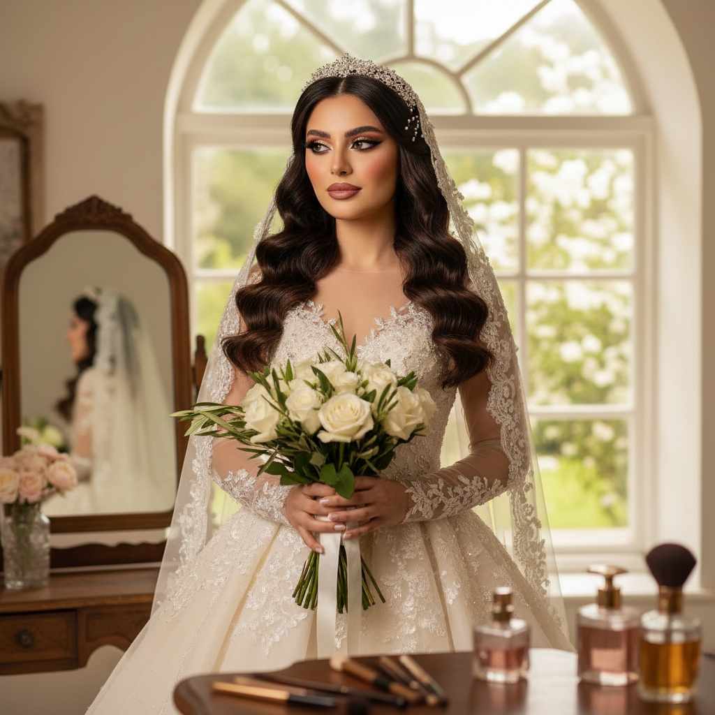 تکمیل استایل عروس با میکاپ ایرانی