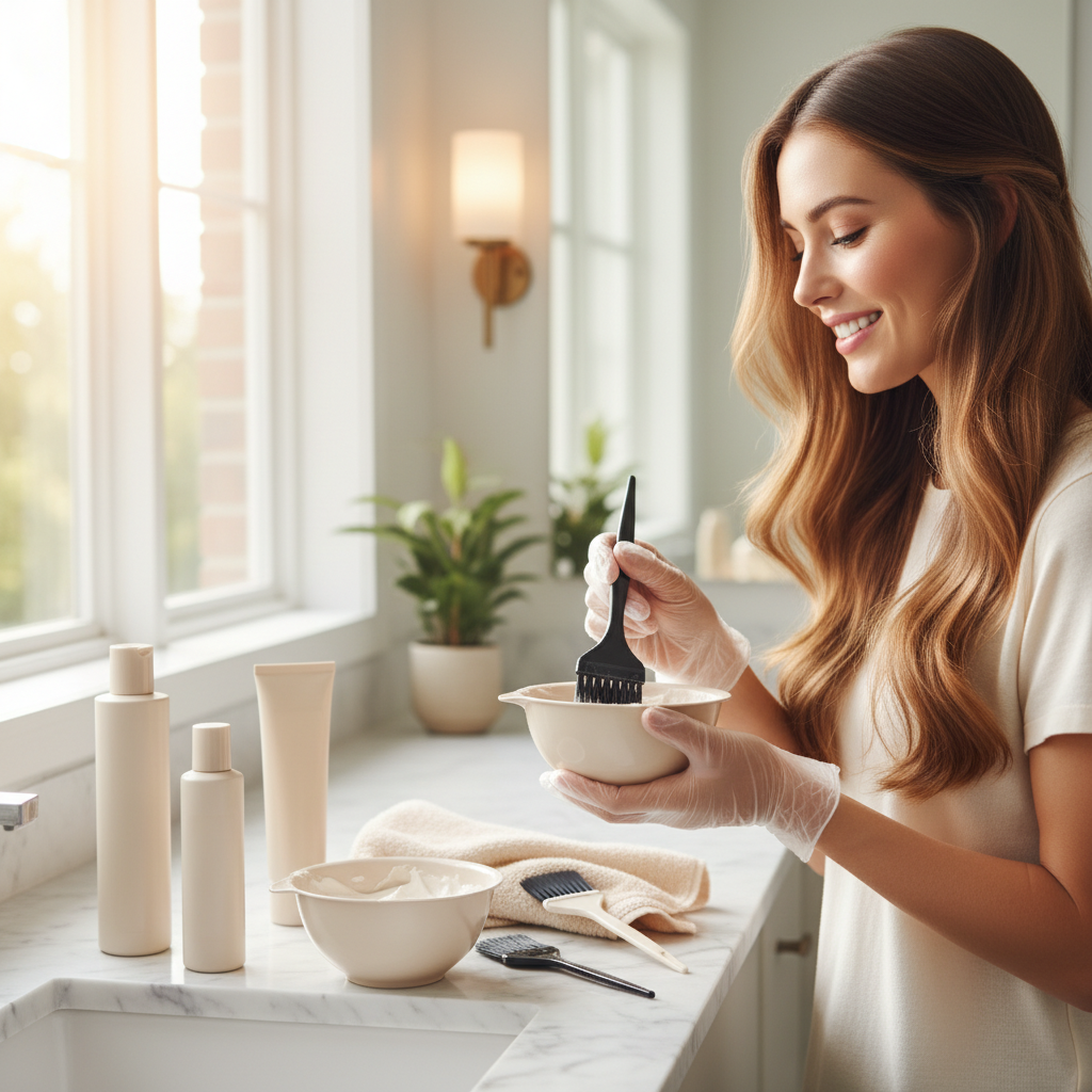 آموزش گام به گام استفاده از رنگ مو بدون آمونیاک در خانه