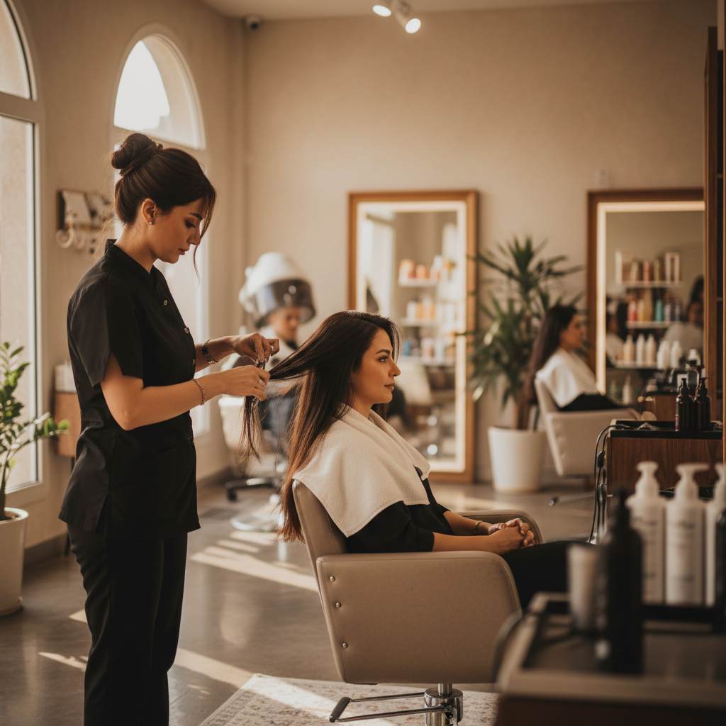 فرآیند انجام بوتاکس مو در سالن‌های زعفرانیه