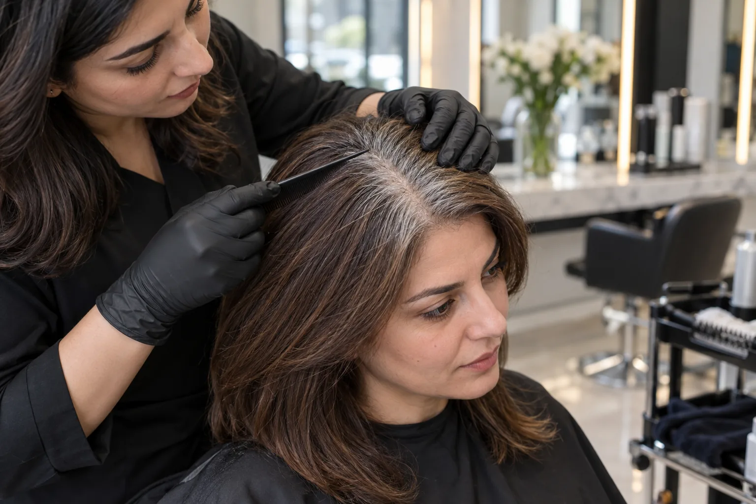 پوشاندن سفیدی بدون تیره شدن ساقه؛ بررسی تخصصی رنگ مو